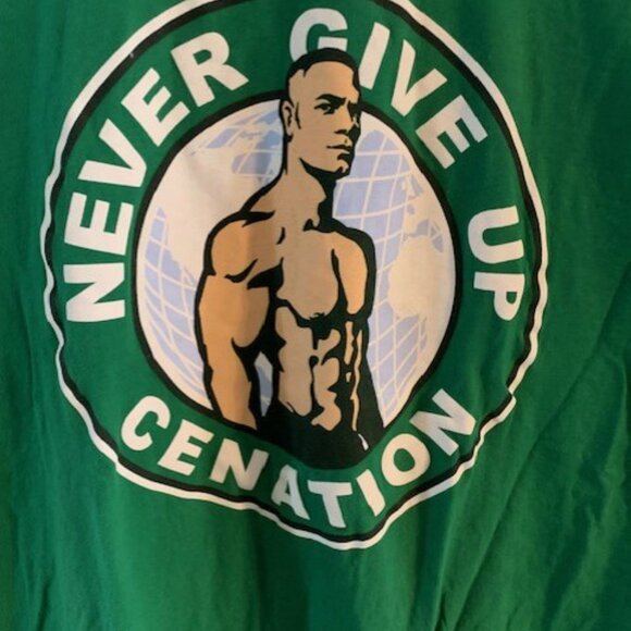 JOHN CENA "NEVER GIVE UP" MENS TSHIRT - Picture 3 of 4